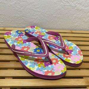 Coach flip flops sandals authentic, size 9-10